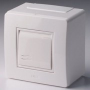 ДКС 10002B Коробка в сборе с выключателем, коричневая (розница) DKC