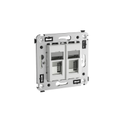 ДКС 4400543 USB зарядное устройство в стену, Avanti, Белое облако DKC