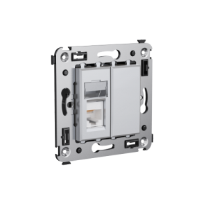 ДКС 4404463 Компьютерная розетка RJ-45 в стену, кат5e одинарная,Avanti,Закаленная сталь DKC
