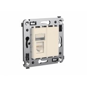ДКС 4405463 Компьютерная розетка RJ-45 в стену, кат5e одинарная, Avanti,Ванильная дымка DKC