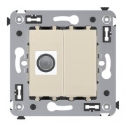 ДКС 4405503 Розетка TV оконечная в стену, Avanti, Ванильная дымка DKC