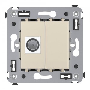 ДКС 4405503 Розетка TV оконечная в стену, Avanti, Ванильная дымка DKC