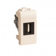 ДКС 75200S USB 20 розетка, Brava, сл кость, 1 мод DKC
