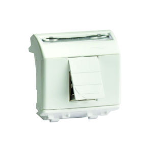 ДКС 75202S USB 20 со шторкой, Brava, сл кость,2мод DKC