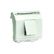 ДКС 75302S USB 30 со шторкой, Brava, сл кость,2мод DKC