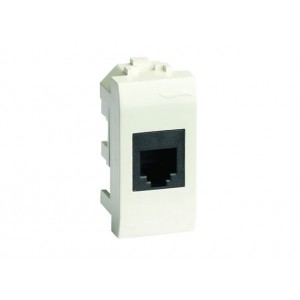 ДКС 76457B Комроз RJ45 кат5e экран, 8P8C, Brava, белая, 1мод DKC