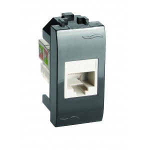 ДКС 77654N Компроз RJ45 кат5e, Brava, черн, 1мод DKC