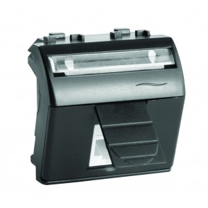 ДКС 77655N Комроз RJ45 кат5e, Brava, черн, 2мод DKC