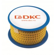 ДКС AZS411BY Колечко маркировочное -,  4-10 мм черное на желтом DKC